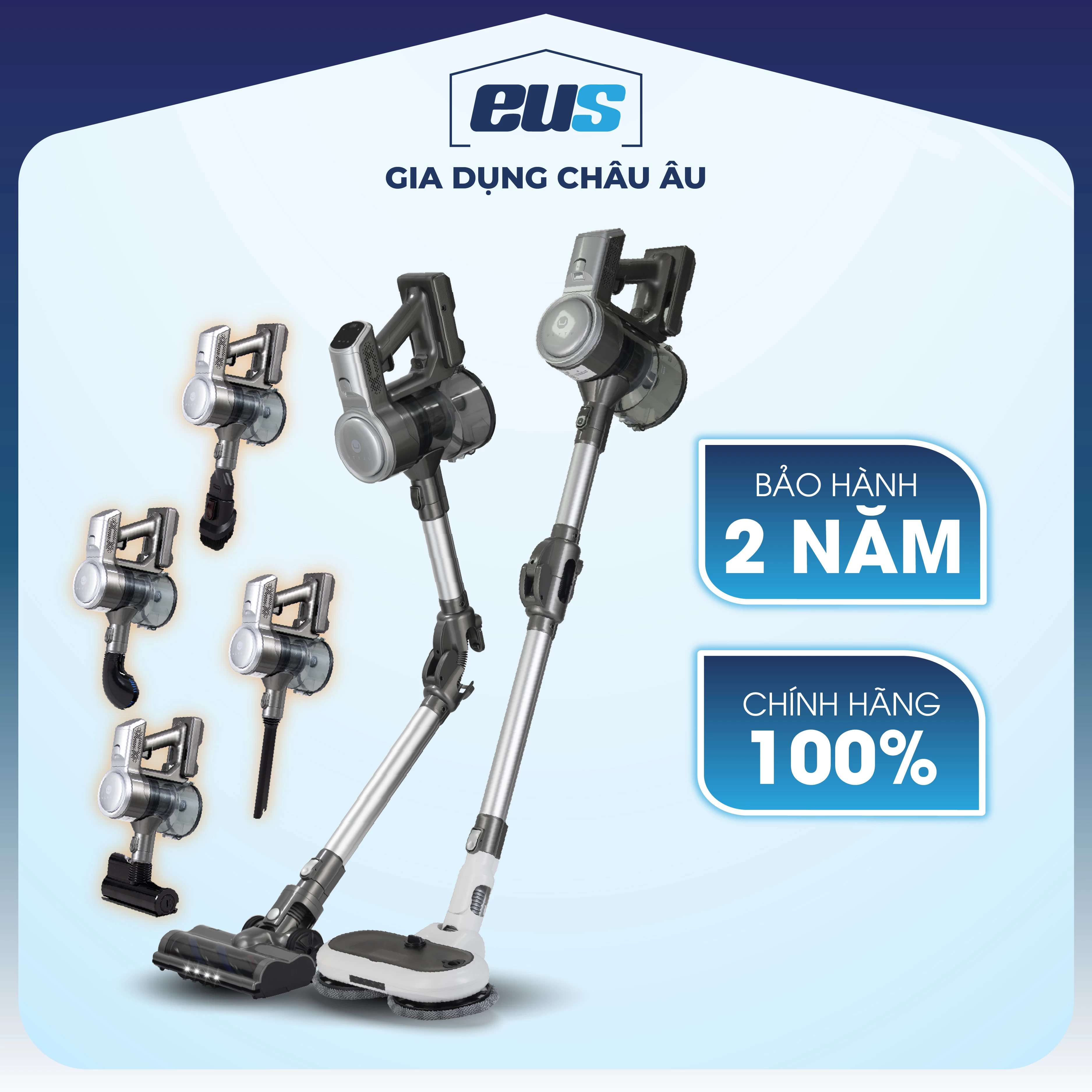Máy Hút Bụi Và Lau Nhà Cầm Tay Không Dây U ULTTY V08