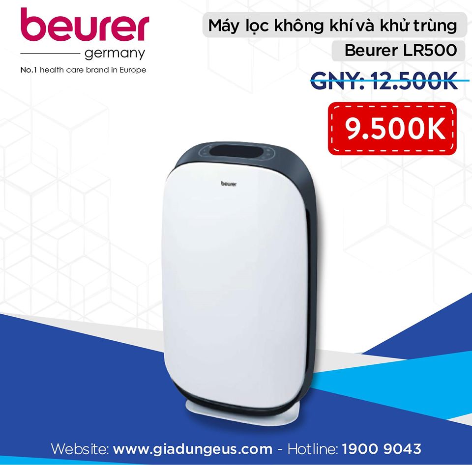 Máy lọc không khí Beurer LR500 - Chiến binh tiêu diệt Corona